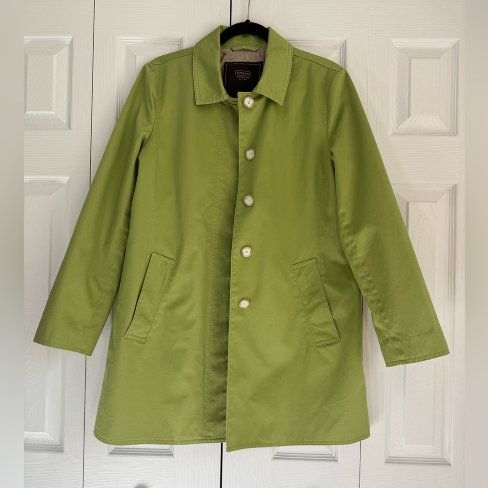 Coach Green Trench Coat